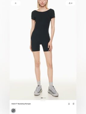 Aritzia TNA Hold-it™ Backdrop Romper in Black